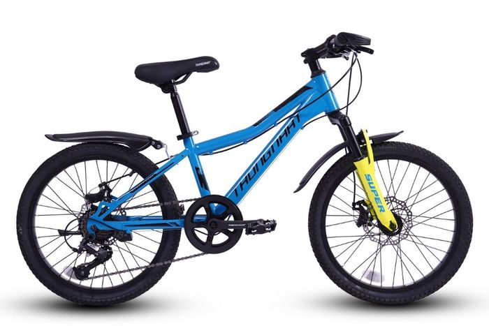 Xe đạp trẻ em nam Thống Nhất Super 20 inch Xanh