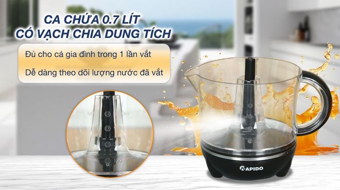 Máy vắt cam Rapido ROJ-40 - Ca chứa