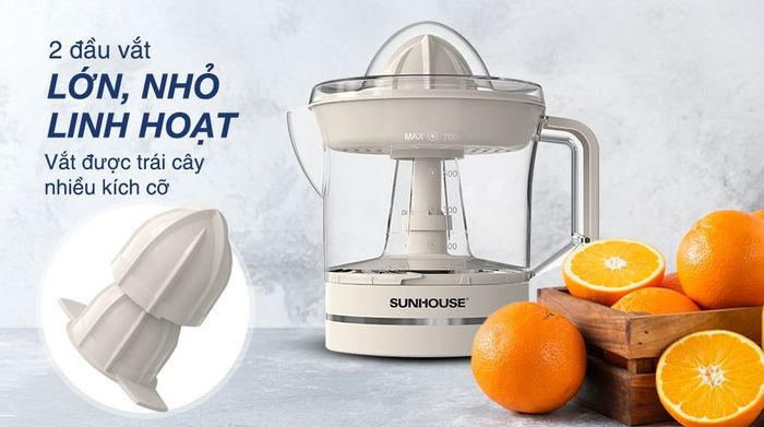 Máy vắt cam Sunhouse 25W SHD5510 - 2 đầu vắt