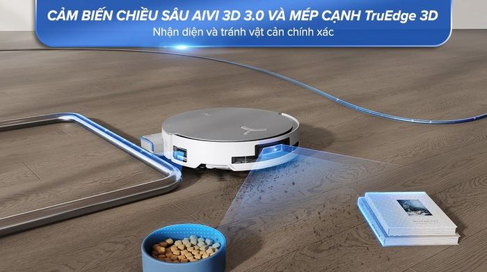 Robot hút bụi lau nhà Ecovacs X8 PRO OMNI Trắng - Công nghệ AIVI 3D 3.0