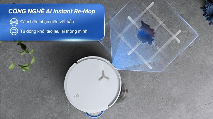 Robot hút bụi lau nhà Ecovacs X8 PRO OMNI Trắng - Công nghệ AI Instant Re-Mop