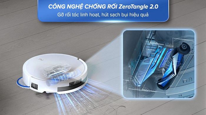 Robot hút bụi lau nhà Ecovacs X8 PRO OMNI Trắng - Công nghệ ZeroTangle 2.0