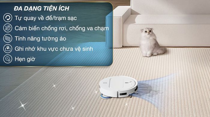 Robot hút bụi lau nhà Ecovacs Deebot T50 OMNI - Tiện ích
