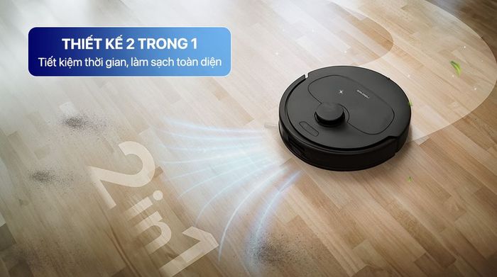 Robot hút bụi lau nhà Roborock QR 798 - Đen - Thiết kế 2 trong 1