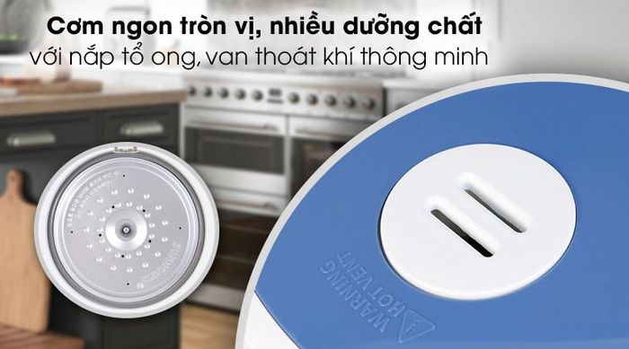 Nồi cơm nắp gài Sunhouse 1.8 lít SHD8606 - Van thoát khí