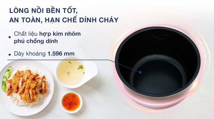 Nồi cơm điện tử Kangaroo 1.5 lít KG15RCE2 - Lòng nồi