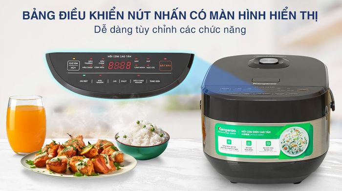 Nồi cơm cao tần Kangaroo 1.5 lít KG15RIH1 - Bảng điều khiển