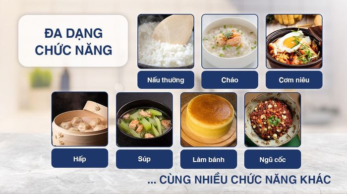 Nồi cơm cao tần Kangaroo 1.5 lít KG15RIH1 - Chức năng