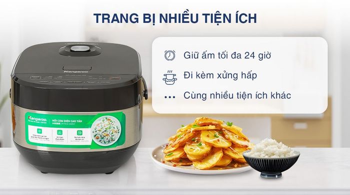 Nồi cơm cao tần Kangaroo 1.5 lít KG15RIH1 - Tiện ích