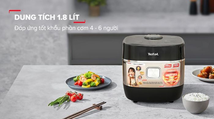 Dung tích - Nồi cơm cao tần Tefal Rice Master Max 1.8 lít RK819868
