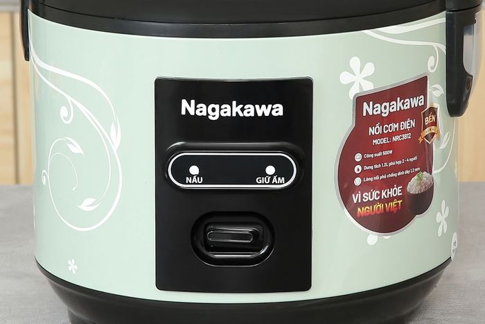 Nồi cơm nắp gài Nagakawa 1.2 lít NRC3812 - Bảng điều khiển