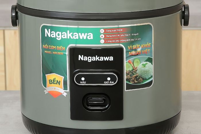 Bảng điều khiển - Nồi cơm nắp gài Nagakawa 1.8 lít NRC3836