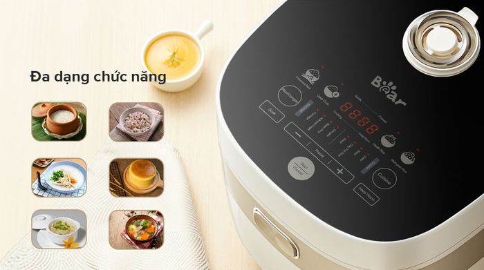 Đa dạng chức năng - Nồi cơm điện tử Bear 1.5 lít RC-4H40A