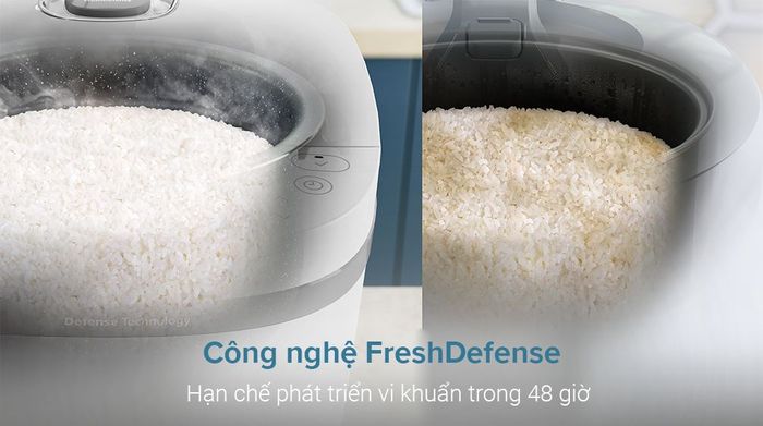 Công nghệ FresgDefense - Nồi cơm điện tử Philips 1.8 lít HD4717/30