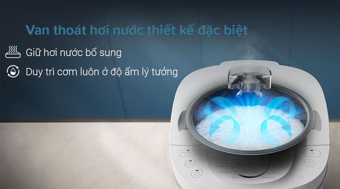 Van thoát hơi nước - Nồi cơm điện tử Philips 1.8 lít HD4717/30