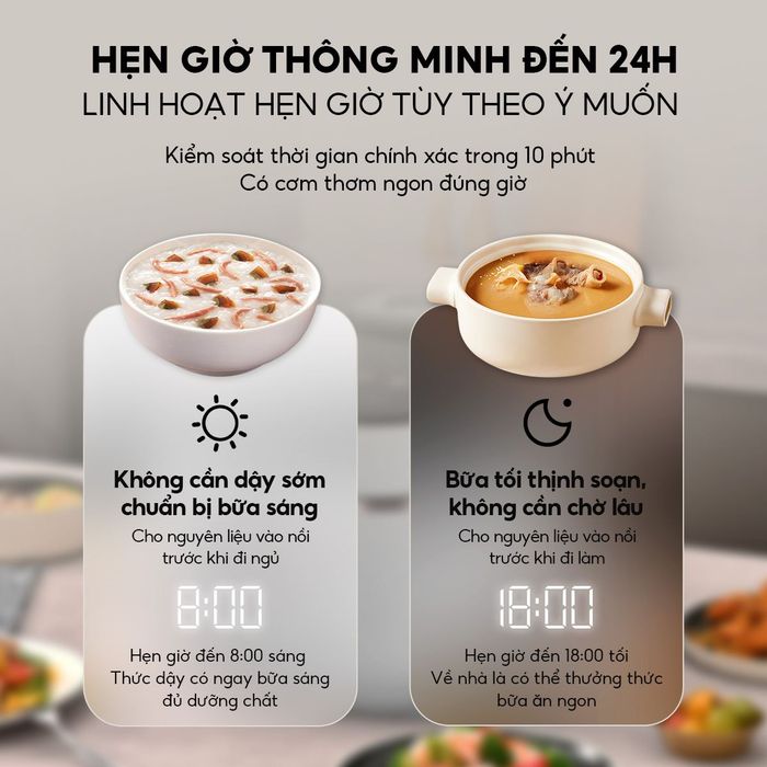 Nồi cơm điện cao tần AQUA 1.5 lít AQS-RIH401R(W)-VN tiện ích thông minh