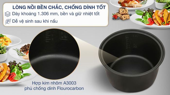 Nồi cơm nắp gài Cuckoo 2.52 lít CR-1415 - Lòng nồi