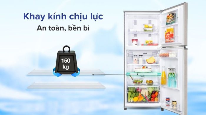 Tủ lạnh Panasonic Inverter 234 lít NR-TV261APSV - Khay kính chịu lực