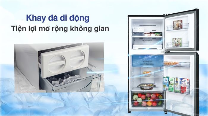Tủ lạnh Panasonic Inverter 268 lít NR-TV301VGMV - Khay đá di động