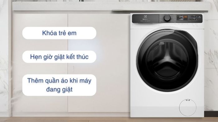 Máy giặt sấy Electrolux UltimateCare 500 Inverter giặt 11 kg - sấy 7 kg EWW1123P5WC - tiện ích