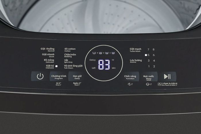 Máy giặt Hisense Inverter 15 kg WT150F50 - Bảng điều khiển