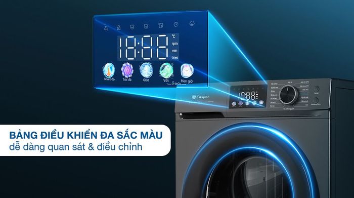 Máy giặt Casper Inverter 10.5 kg WF-D105VGR1 - Bảng điều khiển