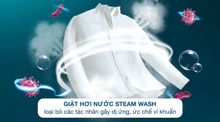 Máy giặt Casper Inverter 12.5 kg WF-D125VGR1 - Giặt hơi nước