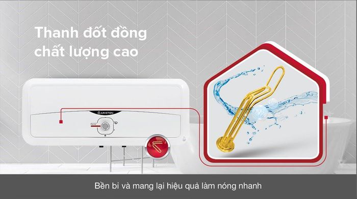 Máy nước nóng gián tiếp Ariston 20 lít 2500W SL2 20 R 2.5FE - MT - Thanh đốt đồng