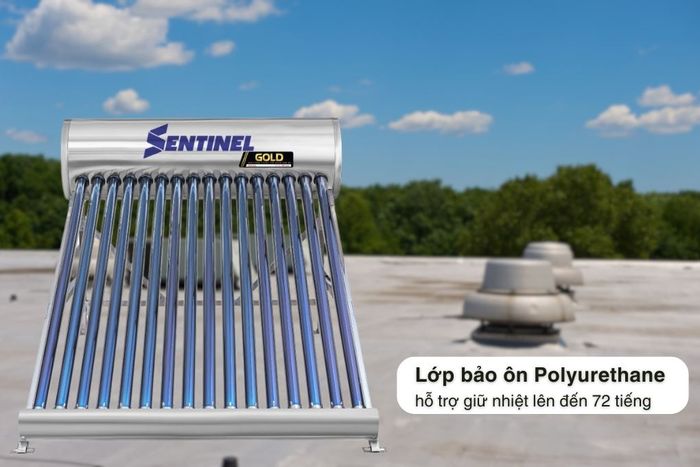 Máy nước nóng năng lượng mặt trời Sơn Hà 160 lít Sentinel Gold 58-160G - Khả năng giữ nhiệt