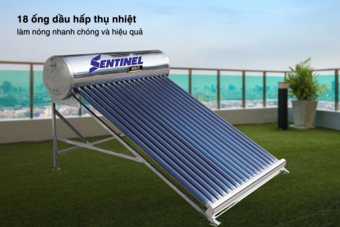Máy nước nóng năng lượng mặt trời Sơn Hà 180 lít Sentinel Gold 58-180T - Đặc điểm làm nóng
