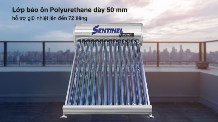 Máy nước nóng năng lượng mặt trời Sơn Hà 140 lít Sentinel Silver 58-140T - Tiện ích