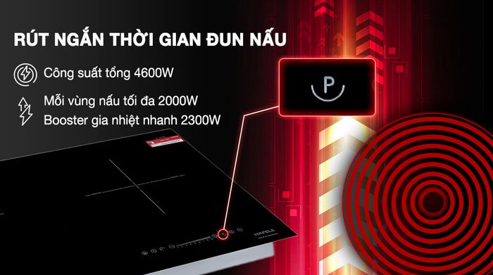 Công suất - Bếp từ đôi lắp âm Hafele HC-I7325B (533.09.979)