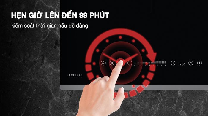 Chế độ hẹn giờ - Bếp từ đôi lắp âm Hafele HC-I7325B (533.09.979)