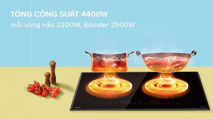 Công suất - Bếp từ đôi lắp âm Comfee CIH-44DIL