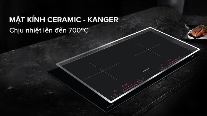 Mặt kính - Bếp từ đôi lắp âm Nagakawa NK2C30M