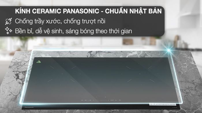 Bếp từ đôi lắp âm Panasonic KY-R72AELYUE - Mặt kính