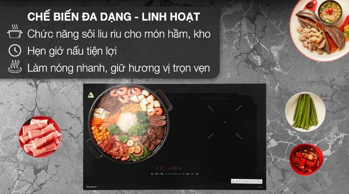 Bếp từ đôi lắp âm Panasonic KY-R72AELYUE - Tiện ích