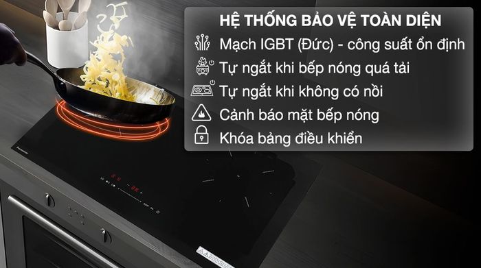 Bếp từ đôi lắp âm Panasonic KY-R72AELYUE - Tính năng an toàn