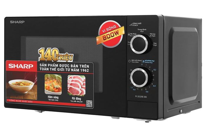 Lò vi sóng Sharp R-2029E-BK 20 lít - Thiết kế