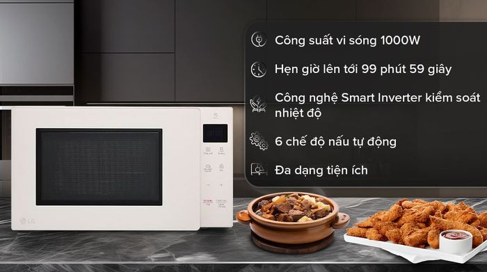 Công suất - Lò vi sóng LG MS2535GIK 25 lít