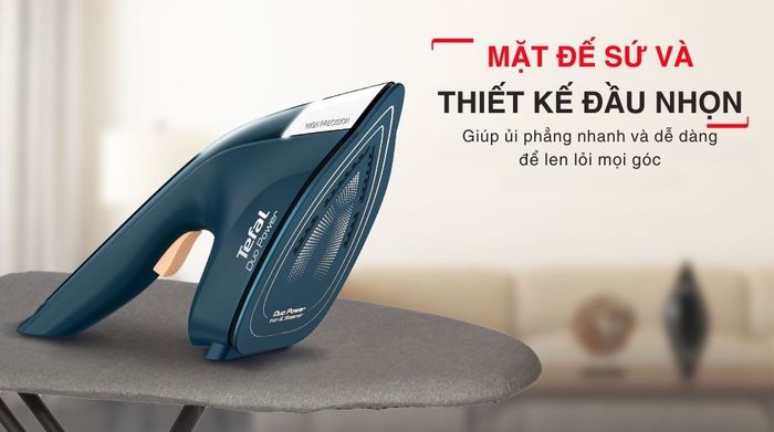 Bàn ủi hơi nước đa năng Tefal 2 trong 1 Duo Power JF4032E0 1850W - Mặt đế