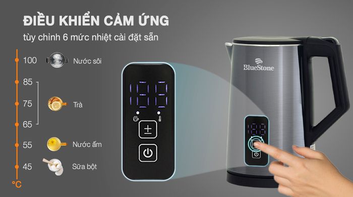 Bảng điều khiển - Bình đun siêu tốc BlueStone 1.5 lít KTB-3471
