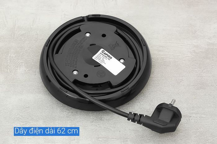 Rãnh cuốn dây điện - Bình đun siêu tốc Rapido 2.2 lít RK2217-B