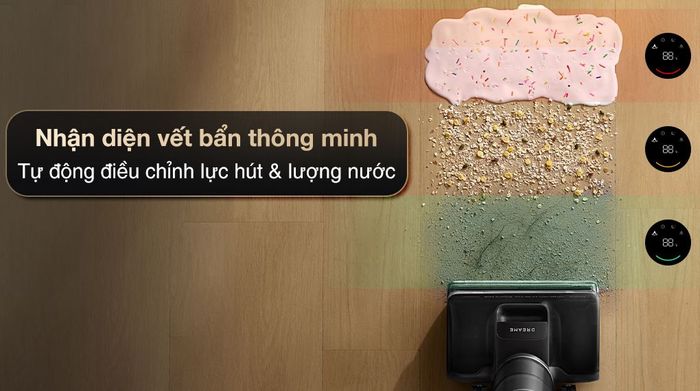 Máy hút bụi lau nhà Dreame H13 FlexReach - Cảm biến vết bẩn