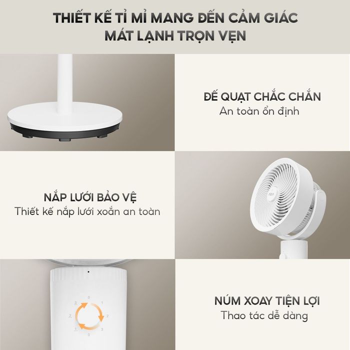 Quạt đứng AQUA 3 cánh AQF-ED1800T(W) 40W điều khiển đơn giản