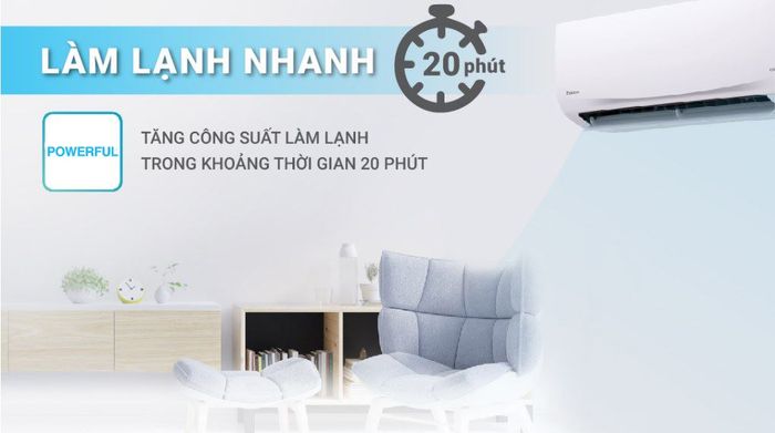 Máy lạnh Daikin Inverter 2 HP FTKF50XVMV - Làm lạnh nhanh Power