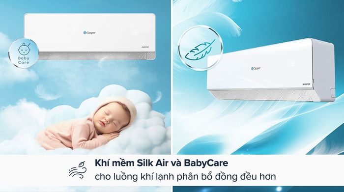 Máy lạnh 2 chiều Casper Inverter 1.5 HP QH-12IU36A - Cơ chế thổi gió