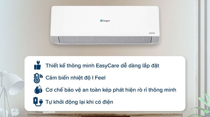 Máy lạnh Casper Inverter 2 chiều 1.5 HP QH-12IU36A - Tiện ích