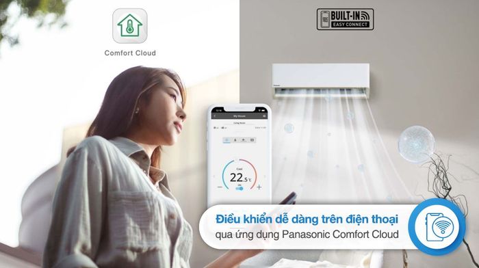 Máy lạnh 2 chiều Panasonic Inverter 1 HP CU/CS-XZ9BKH-8 - Ứng dụng điều khiển từ xa