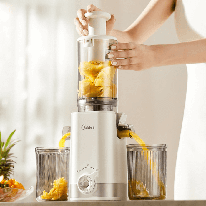 Máy ép chậm Midea MJC121S0BPWE - ép chậm giữ trọn vẹn tinh tuý dưỡng chất